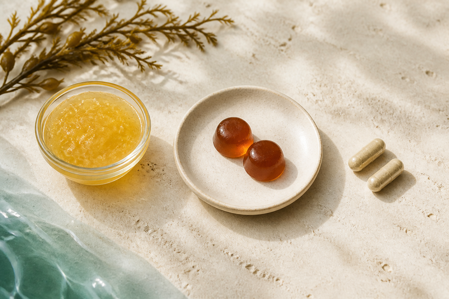 Sea moss gel, gummies and capsules compared