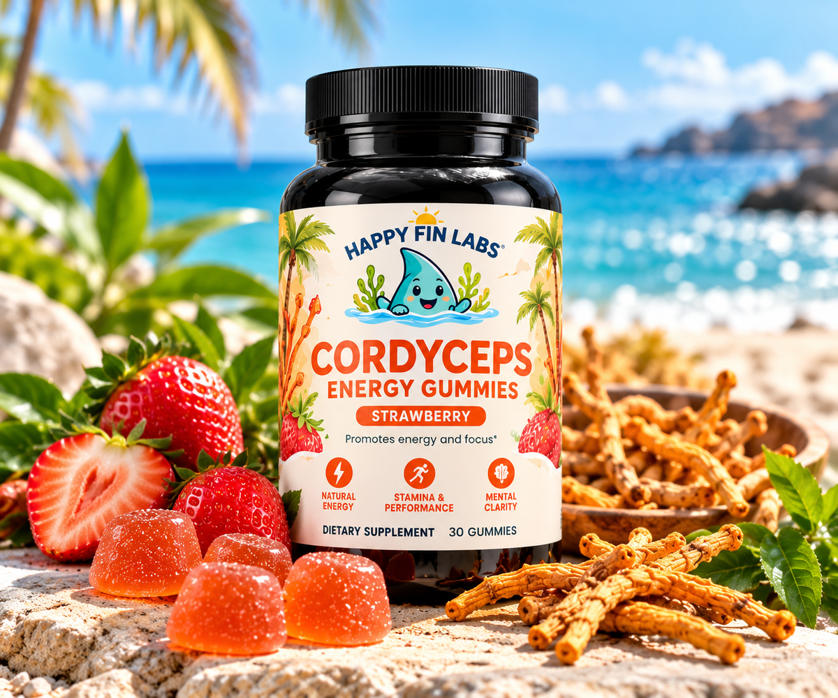 Happy Fin Labs Cordyceps Mushroom Gummies
