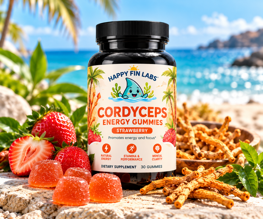 Happy Fin Labs Cordyceps Mushroom Gummies