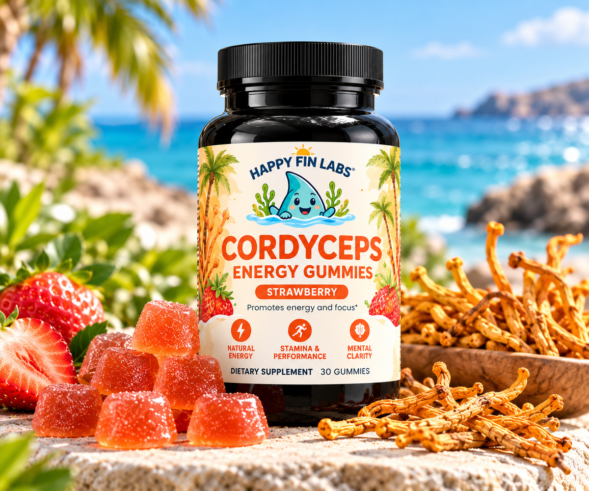 Happy Fin Labs Cordyceps Mushroom Gummies