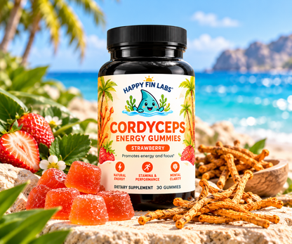 Happy Fin Labs Cordyceps Mushroom Gummies