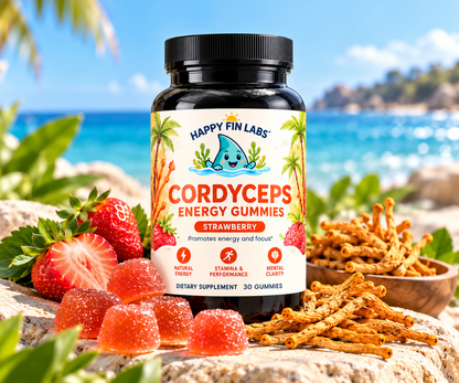 Happy Fin Labs Cordyceps Mushroom Gummies