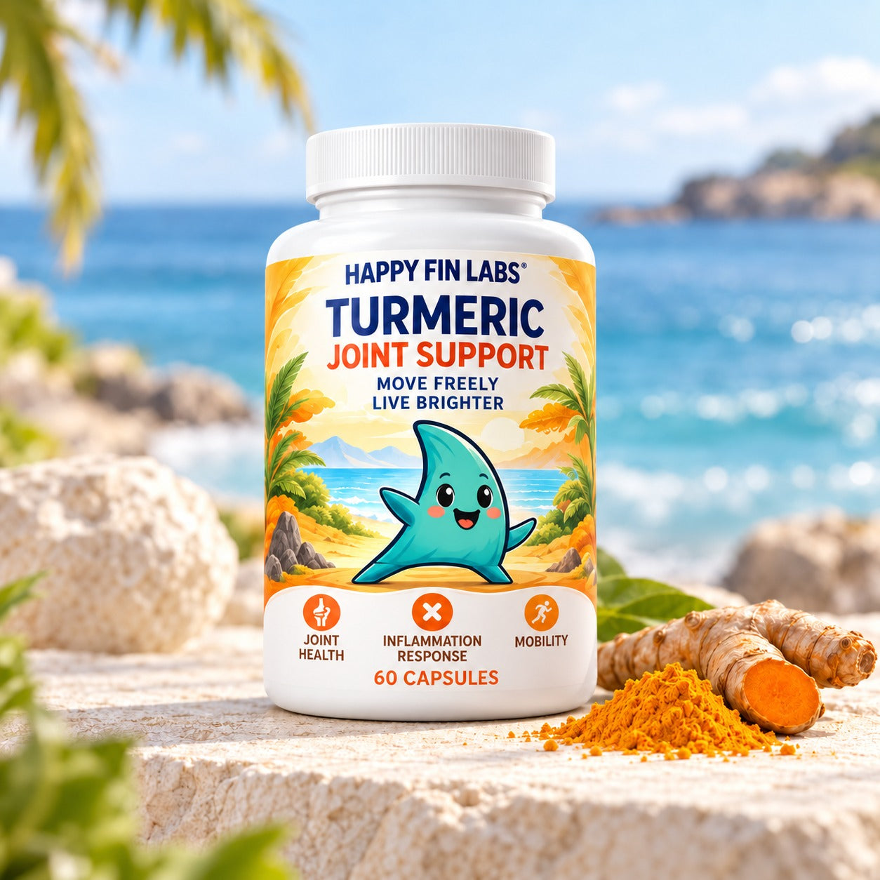 Happy Fin Labs Turmeric Capsules