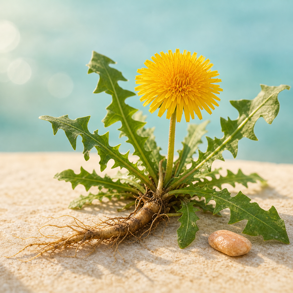 Dandelion ingredient still life