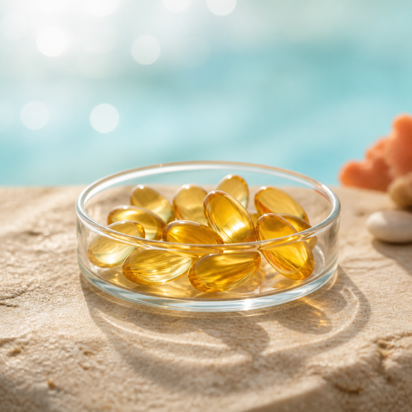 Vitamin D3 ingredient still life